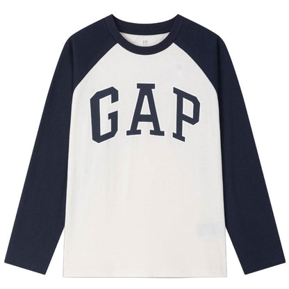 Gap футболка хлопок мода colour block длинный рукав детский стиль - Boxette Shop