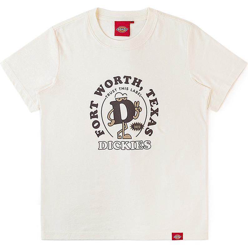 Футболка женская Dickies Letter Print Cartoon Pattern Round Neck - Boxette Shop