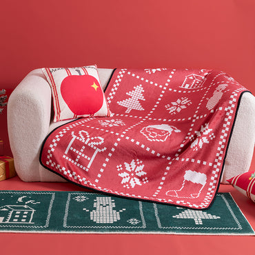 Flash cushion red practical ambient decorative bedroom lounge blanket throw