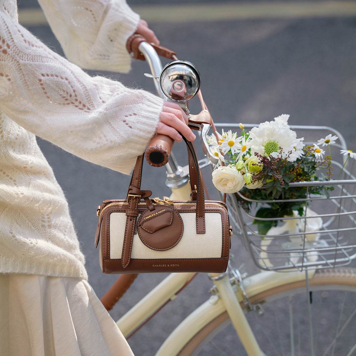 Сумка женская Charles&Keith Colour Blocking Charm Boston - Boxette Shop