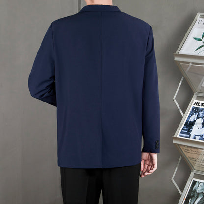 Ofisga qarshi engil hashamatli moda tasodifiy chiroyli bo'sh Gonkong uslubidagi gangster chiroyli ko'ylagi universal koreys versiyasi trendi uzun yengli kostyum erkaklar modellari