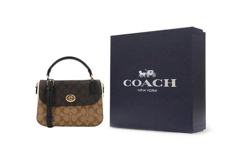 Сумка женская Coach Marlie 24 Patchwork Knob Flap Old - Boxette Shop