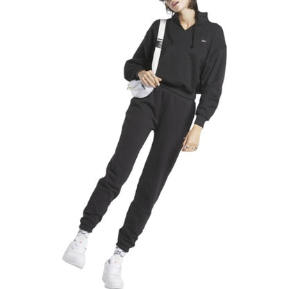 Ayollarning qora rangli Reebok Relaxed Fit Solid sport shimlari