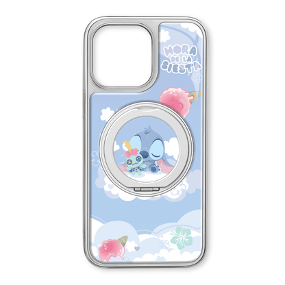 Disney ABS+Kompyuter materiali Yoqimli tikuvli yuqori sifatli uglerod tolali naqshli 360° aylanadigan stendli sumka Apple/Apple 16ProMax/15/14Pro/Max/iPhone13/12/11 uchun sof qizil telefon sumkasi