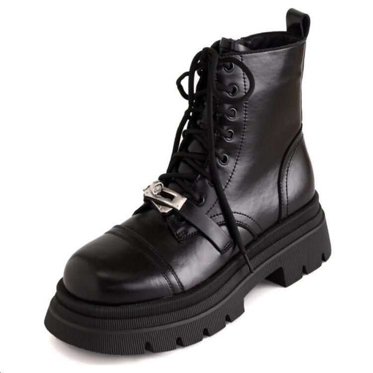 Balletcat универсальный тренд личность удобный простой минималистский британский стиль мода тенденция дышащий удобный нескользящий носить ежедневно из улицы классический универсальный из путешествия толстая подошва увеличение высоты короткие ботинки марти