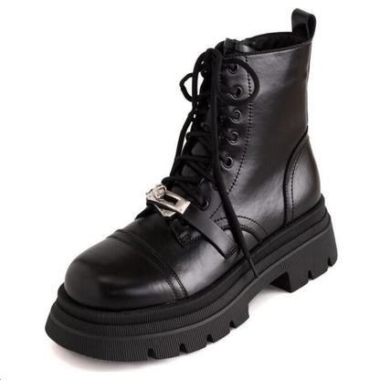 Balletcat универсальный тренд личность удобный простой минималистский британский стиль мода тенденция дышащий удобный нескользящий носить ежедневно из улицы классический универсальный из путешествия толстая подошва увеличение высоты короткие ботинки марти