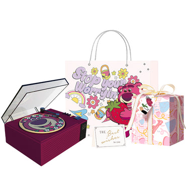 Disney retro vinil bluetooth dinamiki Hifi ovoz sifati led atrof-muhit yorug'ligi aylanadigan rekord ofis uyi aqlli AI soati ijodiy multfilm uslubidagi sovg'a to'plami