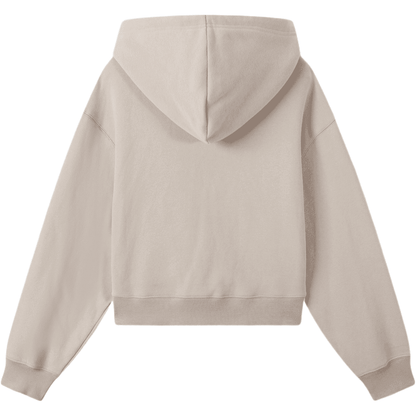 Gap casual zip simple solid colour drop shoulder padded hooded long sleeve sweatshirt women's - Boxette Shop