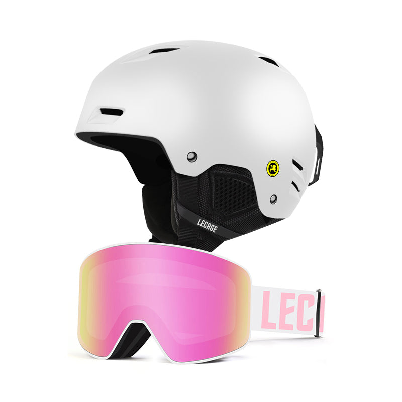 Горнолыжный шлем и очки Lecage