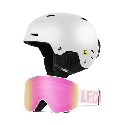 Горнолыжный шлем и очки Lecage