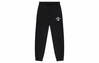 New Balance Solid Simple Trikotajli erkaklar qora sport shimlari