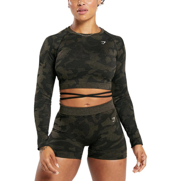 Спортивный топ женский Gymshark Adapt Camo Seamless