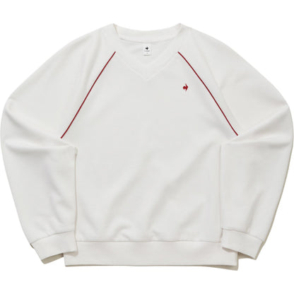 Le coq sportif bo'shashgan v-bo'yinli uzun yengli pullover kozok ayollar