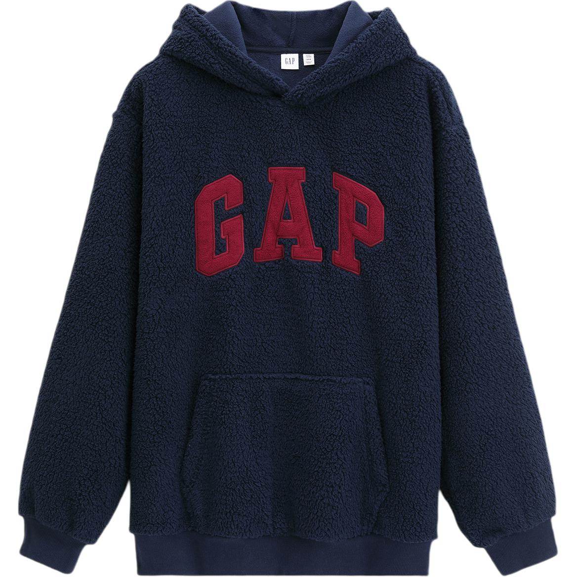 Gap осенние буквы логотипа из искусственного шамбрая с капюшоном пуловер толстовка мужское/женское - Boxette Shop