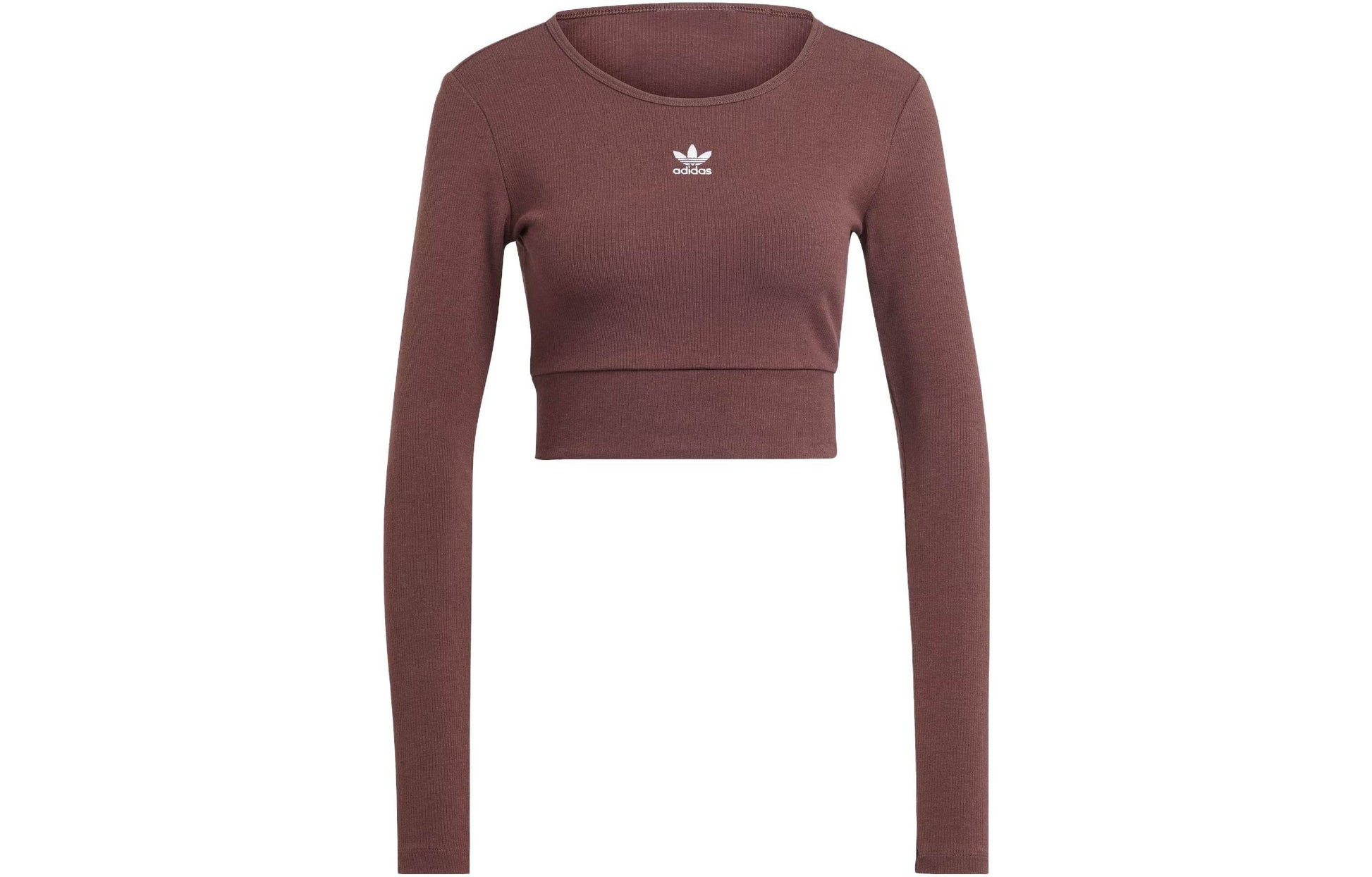 Спортивный лонгслив женский Adidas Originals clover essentials rib - Boxette Shop