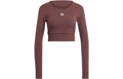 Спортивный лонгслив женский Adidas Originals clover essentials rib - Boxette Shop