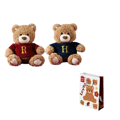 Miniso harry potter harry potter series - no.10 sweatshirt gifford bear handsome cool cute doll brown teddy bear doll plush doll 26cm high