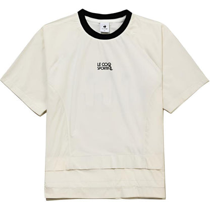 Le Coq Sportif ayollar uchun bosilgan ekipaj bo'yinli qisqa yengli futbolka