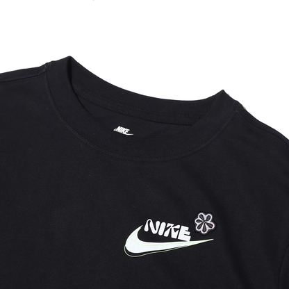 Nike american retro letter logo print casual round neck pullover short sleeve t-shirt women's black