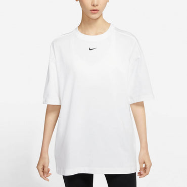 Nike печатных casual athletic круглый шеи пуловер с коротким рукавом drop рукав футболка женская белый