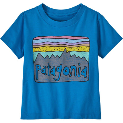 Patagonia patagonia t-shirt fitz roy skies soft simple pullover short sleeve infant & toddler