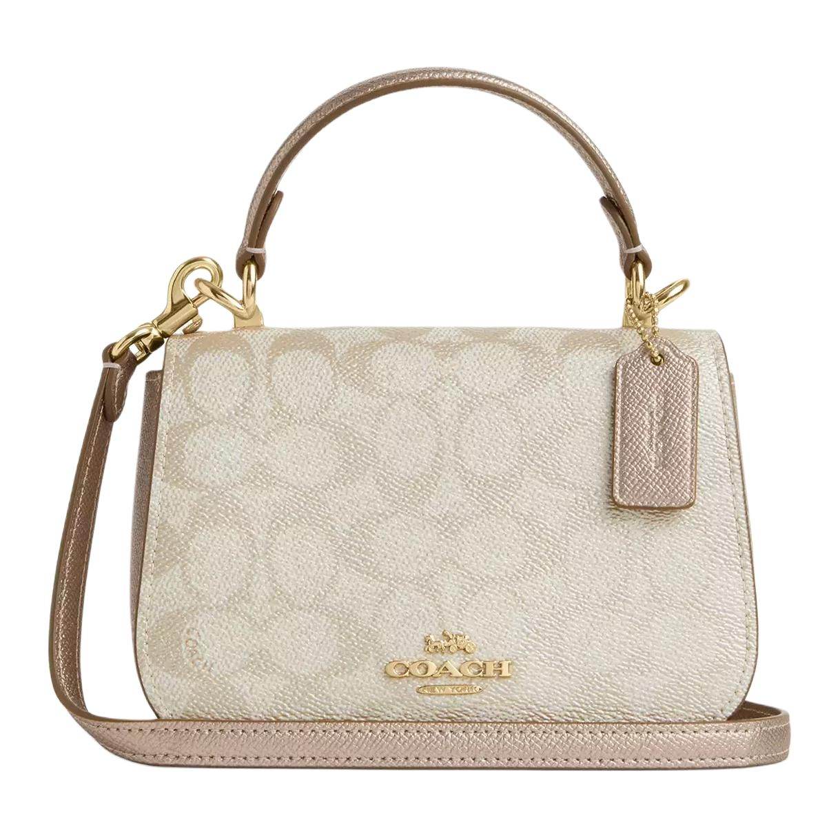 Сумка женская Coach Lysa 18 Metallic Logo Snap Button - Boxette Shop