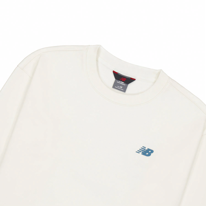 New Balance Letter Print Ekipaj bo'yinli erkaklar kozok fil suyagi