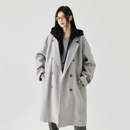 Mpux bir xil modeldagi soxta ikki qismli ikki ko'krak qafasi bo'shashgan oddiy tvid ko'ylagi