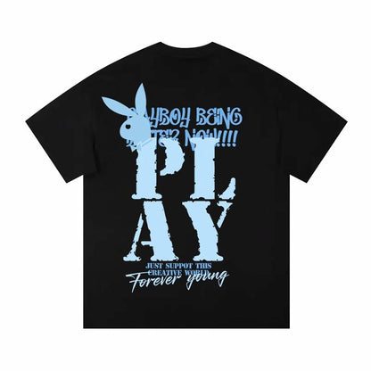 Футболка с коротким рукавом playboy fashion trend для мужчин и женщин