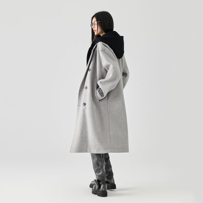 Mpux bir xil modeldagi soxta ikki qismli ikki ko'krak qafasi bo'shashgan oddiy tvid ko'ylagi