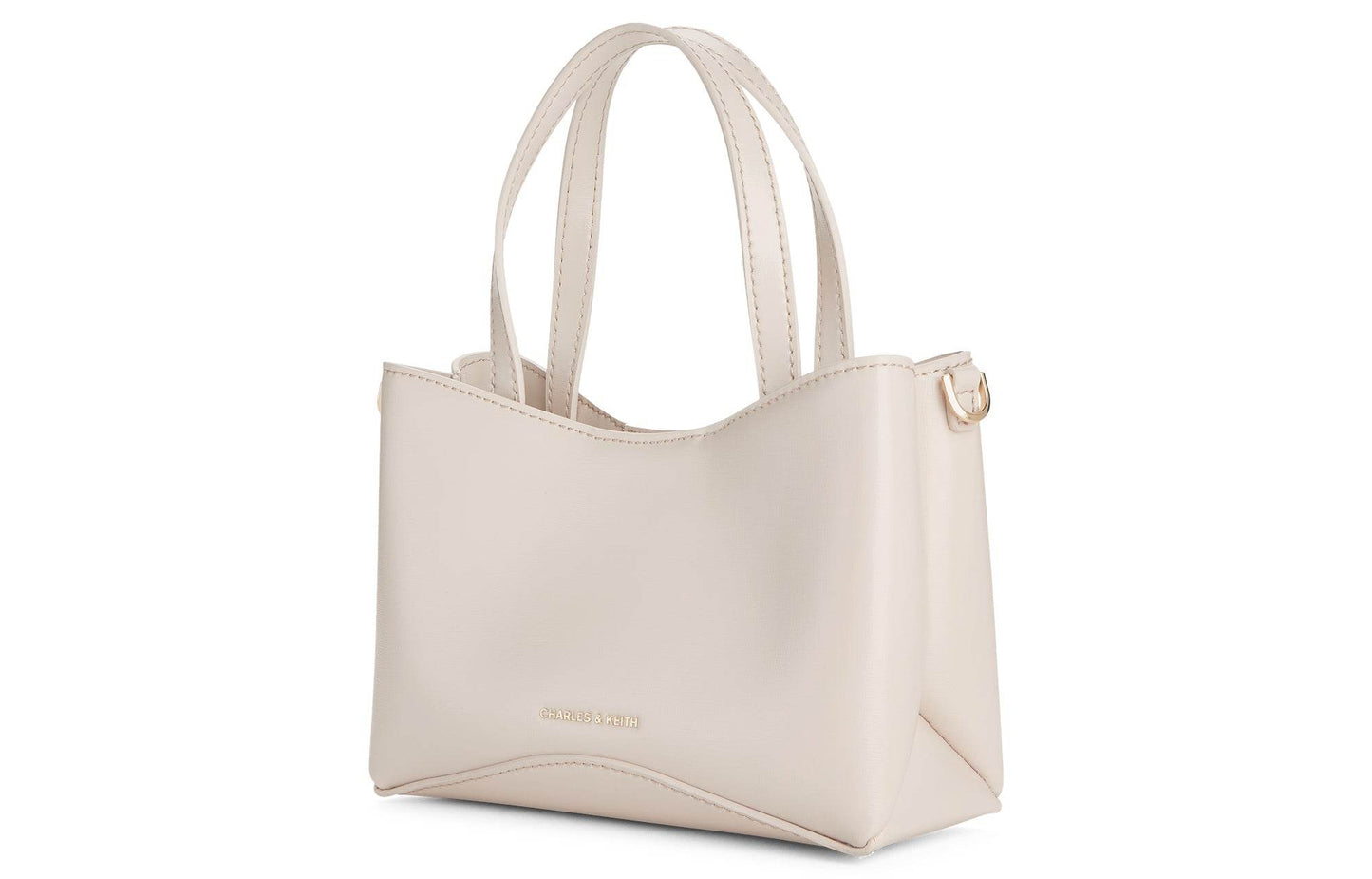 Сумка женская Charles&Keith Ck Simple Square Pu S Oatmeal - Boxette Shop