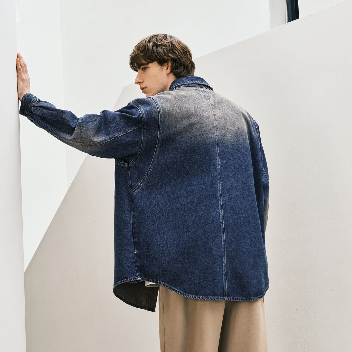 Lilbetter Amerika tasodifiy qulay ko'p qirrali blazer ko'ylagi erkaklar va ayollar modellari ko'k