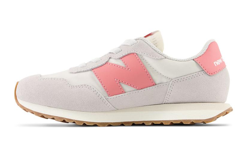 New Balans nb 237 past ustki kiyinishga chidamli past top bolalar kundalik poyafzallari bej pushti pushti bolalar