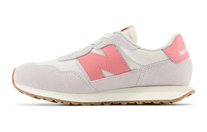 New Balans nb 237 past ustki kiyinishga chidamli past top bolalar kundalik poyafzallari bej pushti pushti bolalar