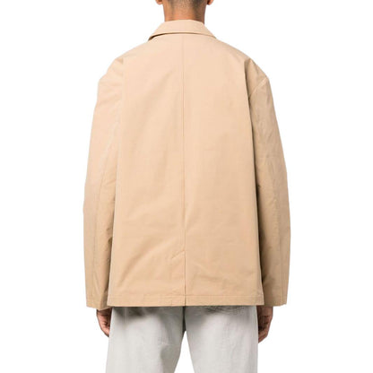 Carhartt wip ss22 patchli tugmali blazer erkaklar xaki