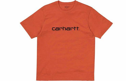 Футболка мужская Carhartt WIP printed letter orange - Boxette Shop