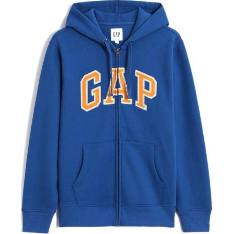 Gap буквы сплошной цвет padded капюшоном молнии с длинным рукавом толстовка унисекс - Boxette Shop