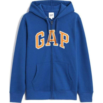 Gap буквы сплошной цвет padded капюшоном молнии с длинным рукавом толстовка унисекс - Boxette Shop