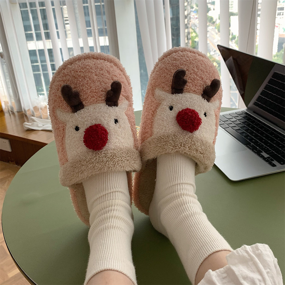 Тапочки Рождественские плюшевые