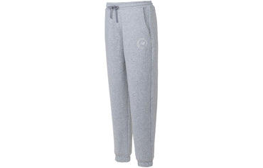 New Balans nbx yumshoq alp tog'lari to'qilgan harfli logotipli chizilgan ipli to'rli trikotaj ayollar shimlari zig'ir shifer kulrang