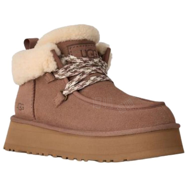 Ugg cow anatomic leather warm comfortable snow boots women's brown