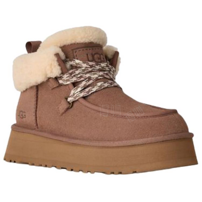 Ugg cow anatomic leather warm comfortable snow boots women's brown
