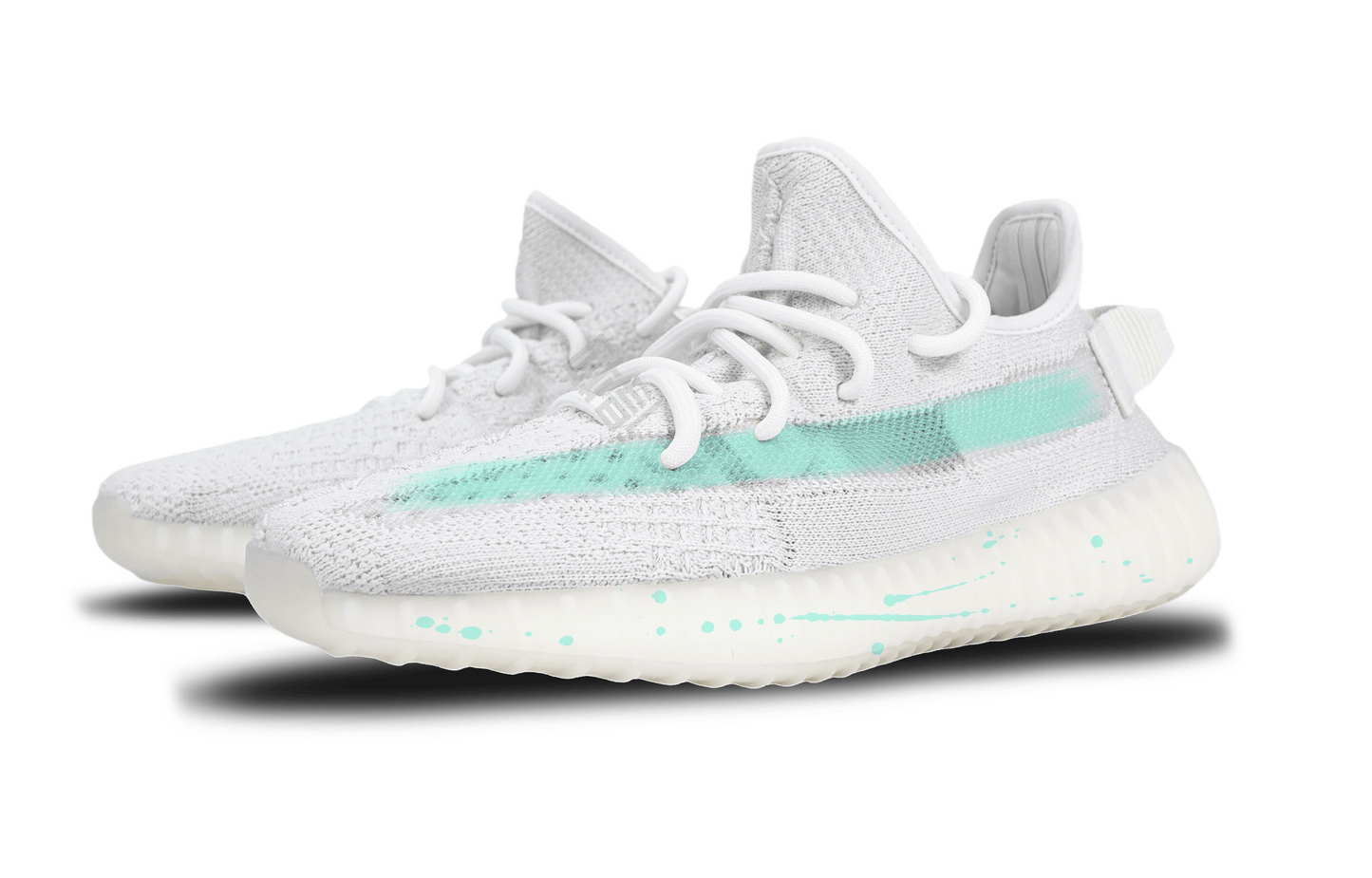 Кроссовки Adidas Originals Yeezy Boost 350 V2 Rain Han - Boxette Shop