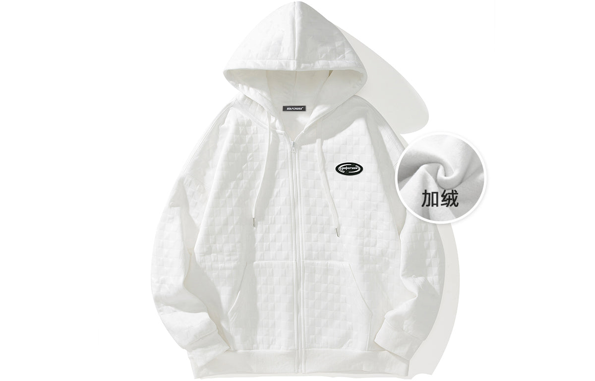 Golfkross yumshoq qalinlashgan vafli harflari bo'sh qalpoqli kardigan ko'ylagi kozok erkaklar va ayollar bir xil modellar