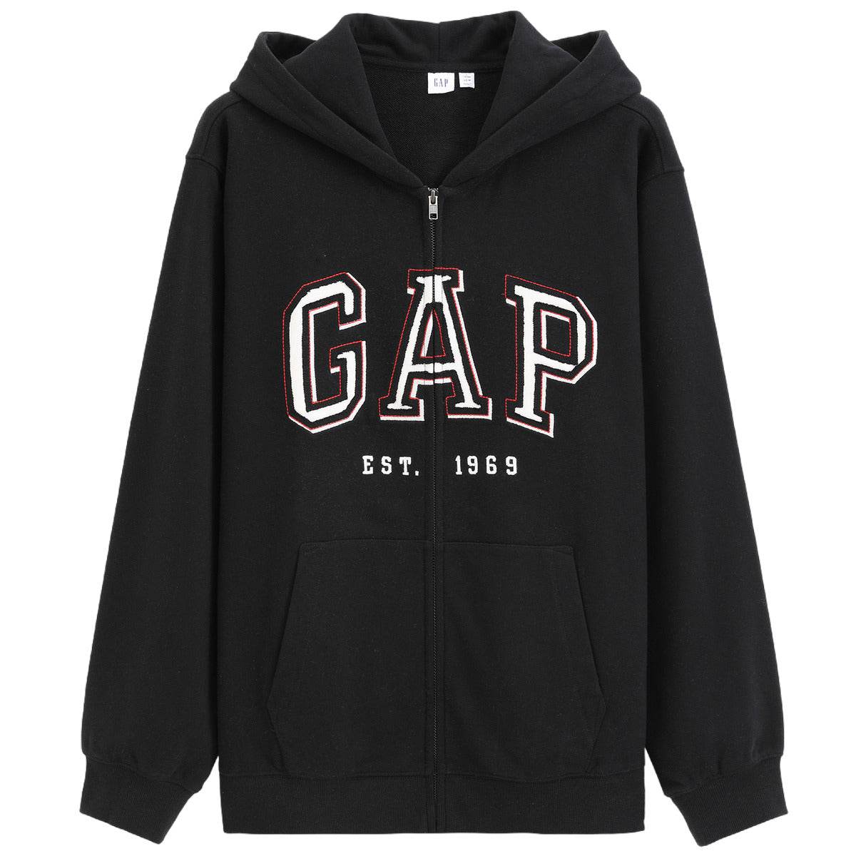 Логотип gap французская петля трикотажная молния капюшон свободная куртка весна толстовка мужские и женские модели - Boxette Shop