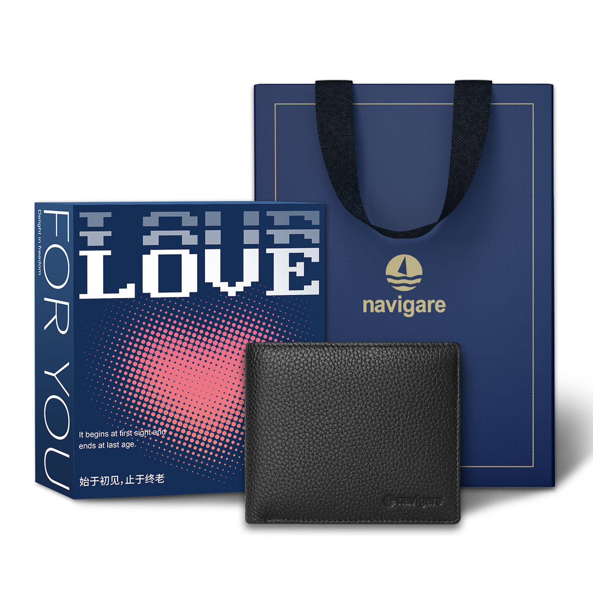 Navigare italyan yelkanli qayiq erkaklar hamyoni