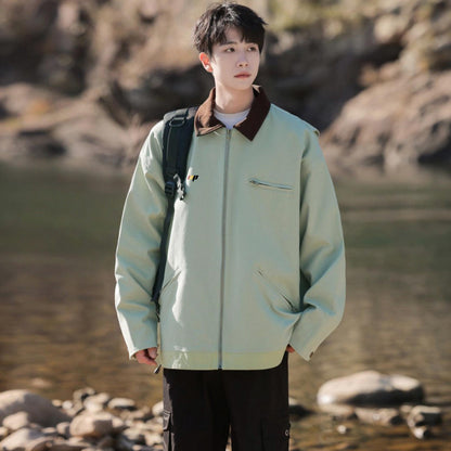 Paddy Julia Amerikalik retro lapel ish kiyimi bir xil rangdagi uzun yengli blazer ko'ylagi erkaklar va ayollar bir xil uslubda