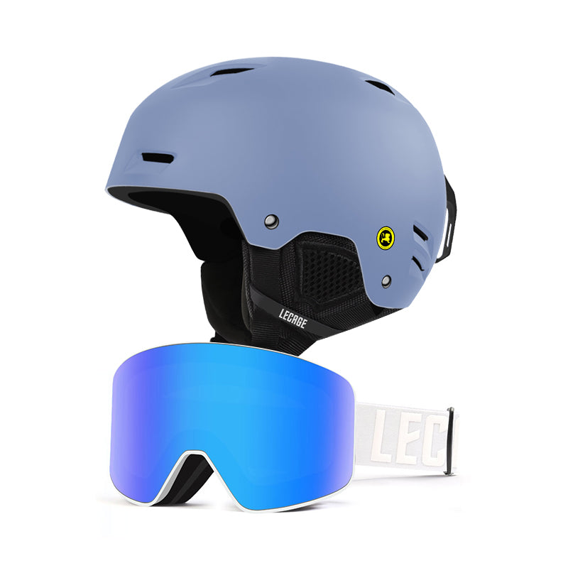Горнолыжный шлем и очки Lecage