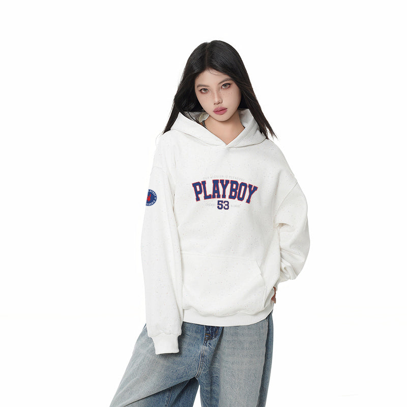 Playboy bosilgan harflar moda bo'sh hoodie erkaklar va ayollar modellari