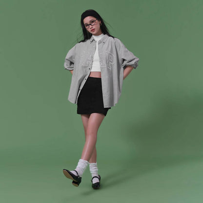 Рубашка Gap Long Sleeve Logo Stripe Shirt - Boxette Shop